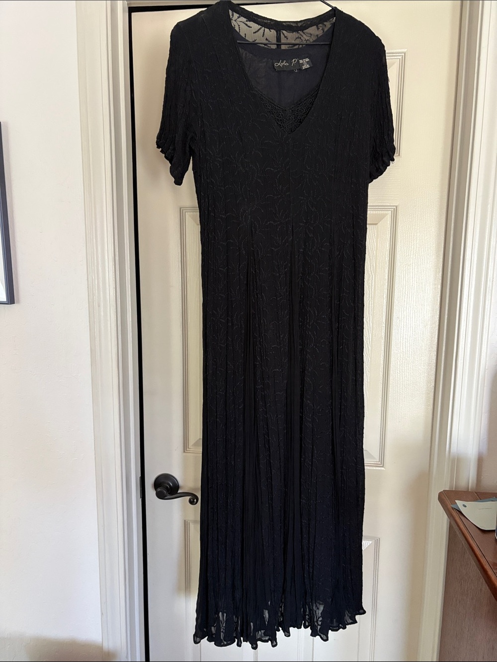 V-Neck Black Maxi Dress